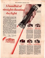1929 Eveready Flashlights & Batteries Last Longer Single Page Print Ad picture