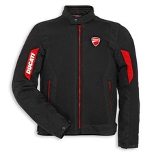Ducati Flow 2 Fabric Motorcycle Jacket | Men’s Black/Red Waterproof Textile Bike picture