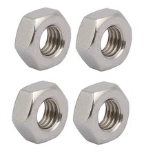 4pcs M10 x 1.5mm Pitch M Thread 201 Stainless Steel Left Hand Hex Nuts picture