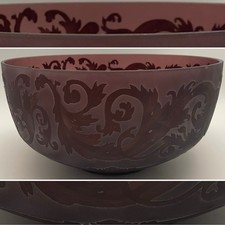 Daum Style Art Nouveau Amethyst Cameo Art Glass 11