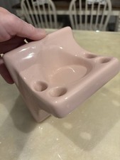 Vintage 1940-1950 Pink Soap Dish and  Toothbrush Holder picture