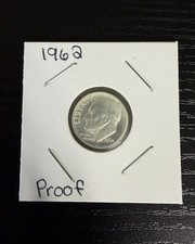 1962(P) Roosevelt Dime Gem Proof 90% Silver 10c - Rare USA Coin Currency Genuine picture