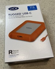 LaCie 1TB Rugged Mini Portable External Hard Drive USB-C open box picture