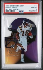 SkyBox 1998 EX-2001 Helmet Heroes Randy Moss 17 HH Vikings PSA 8 RC picture