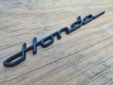 Matt Black Emblem Old Vintage Script Classic Decal Black Logo Auto Moto HONDA picture