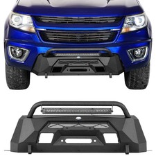 Front Bumper Steel Winch Plate 72W LED Light Bar for Chevy Colorado 2015-2020 picture