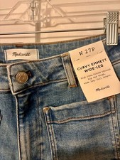 Madewell Curvy Emmett Wide-Leg Jeans Size 27P (Petite) picture
