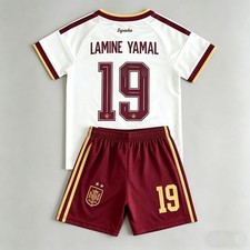 Hot Lamine Yamal #19 Spain Kids Soccer Jersey Kit Boys Girls Youth Fan Gift picture
