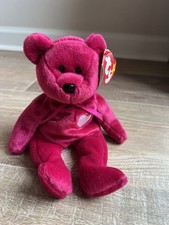 TY Beanie Baby Bear - VALENTINA  (8.5 inch) Hang And Tush Tags Included MWMT picture