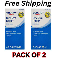 Equate Dry Eye Relief Lubricant Eye Drops, 0.5 fl oz, C (2 pack) picture
