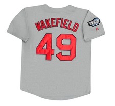 Tim Wakefield 2004 Boston Red Sox Grey Road World Series Jersey Men's (L-XL) picture