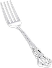 30PCS Silver Plastic Forks 8.1inch Vintage Baroque Forks for Dinners picture