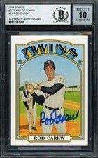Rod Carew Auto 2011 Topps 60 Years of Topps Card 60YOT-21 Twins Auto 10 Beckett picture