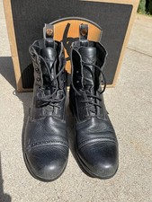 Ariat Boots 8B Heritage Breeze Lace Up Paddock Black In Original Box Insoles picture