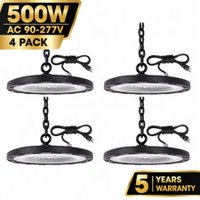 4 Pack 500W UFO LED High Bay Light Commercial Industrial Factory Warehouse Shop picture