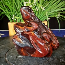 1.98LBTop natural crystal hand carved therapeutic artwork0.90kg picture
