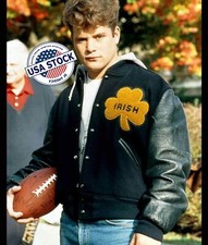 University of Notre Dame Rudy Irish Wool & Leather Sleeves Jacket picture