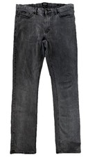 RVCA Stay RVCA Straight Fit Jeans Mens 31x30 Black Gray Wash Mid Rise Denim picture