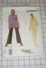 Vintage VOGUE Sewing Pattern 1633 Karl Lagerfeld Suit Sz 16 Uncut FF picture
