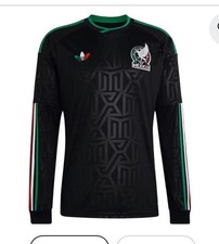 Mexico World Cup soccer Adidas Men's Jersey long sleeve Black / Black picture