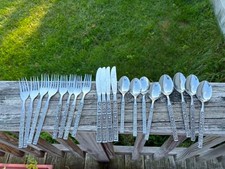 Vintage Northland Stainless Korea Spring Fever Pattern Flatware serving for four picture
