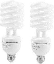 42W Daylight Fluorescent Spiral Light Bulb 5500K 110V White Studio Light 2 Pack picture