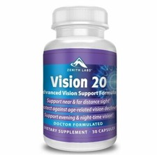 Zenith Labs Vision 20 Advanced Support Healthy Formula 30 Caps Exp 09/26 picture