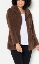 Koolaburra by UGG Sherpa Fleece Shawl Collar Cardigan Sweater Brown Size XL New picture
