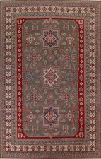 Super Kazak Living Room Area Rug 10x13 Geometric Oriental Hand-made Wool Carpet picture