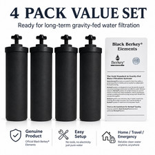 Berkey Authentic Black BB9-2 Water replacement Filters For Berkey 4 PACK picture