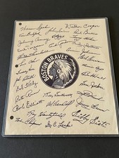 1950 Sportograph- Boston Braves- facs. auto sheet- vintage- Spahn, Sain +++ picture