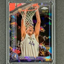 Rocco Zikarsky (RC) 2025-26 Topps Chrome Black Geo Refractor 10/10 #296 Wolves picture