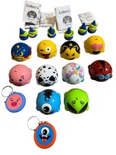 Roller Botz Collectible Slide Racing Toy Complete Series 1 Set of 10 Cone & Ring picture