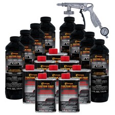 Bed Liner CUSTOM COAT BLACK 2 Gal Urethane Spray-On Truck Kit FREE Spray Gun picture