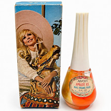 RARE Vintage Avon Color Carousel Apricot Ice Nail Enamel Pearl .5 oz NOS w/Box picture
