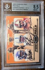 2000 DONRUSS PREFERRED PEN PALS PEYTON MANNING/JERRY RICE/TERRELL DAVIS BGS 8.5 picture