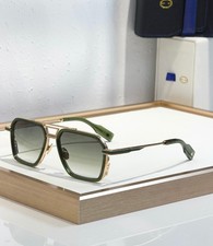 T-HENRI SHADOW Green Gold Aviator Sunglasses Gray Gradient Lens 55-18-149 picture