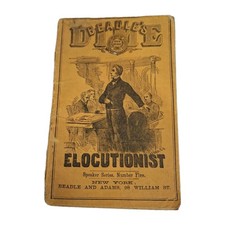 Beadle's Dime Elocutionist Speaker Series No 5 Antique 1860s Dime Novel Rare picture