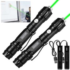 2Pack 532nm Green Laser Pointer Pen 1mW Visible Star Beam Green Light Lazer Pet picture