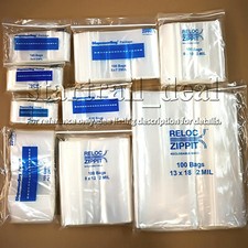 500 Combo 10x10 10x13 12x15 13x15 13x18 2Mil Clear Reclosable Poly Zipper Bags picture
