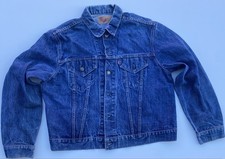 1970’s AUTHENTIC LEVI’s SMALL “e” VINTAGE  INDIGO DENIM JACKET SIZE 46 picture