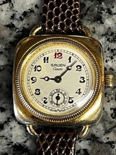 Rare Gruen Unisex Watch Cushion Oyster Case Limited Edition Vintage picture