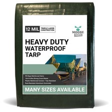 Heavy Duty Waterproof Tarp 12 Mil 40x60 Commercial Cover Reversible Tarpaulin picture