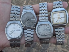 4 Pcs Vintage Seiko 5 Men's Japanese Wristwatches Day-Date Stainless-steel picture