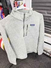 Patagonia Sweater Mens Medium Gray Better  1/4 Zip Fleece oatmeal Pullover picture