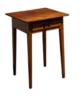 Antique Cherry table stand splayed tapered legs farm country 1820  picture