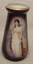 ANTIQUE VINTAGE Z.S & CO BAVARIA QUEEN LOUISE PRUSSIA PORTRAIT PORCELAIN VASE  picture