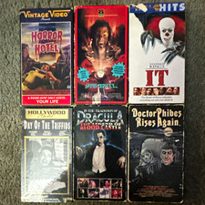 VHS horror lot of 6 movies  picture