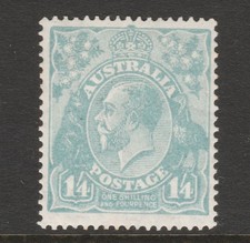 1927 KGV SMALL MULTIPLE WATERMARK PERF 14 1/4 TURQUOISE BW 129A $425 SUPERB GEM picture