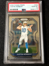 2020 Panini Prizm Justin Herbert RC Rookie Card #325 PSA 10 LA Chargers picture